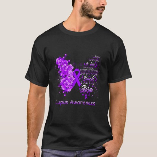 I Am The Storm Lupus Awareness Butterfly Tシャツ (正面)