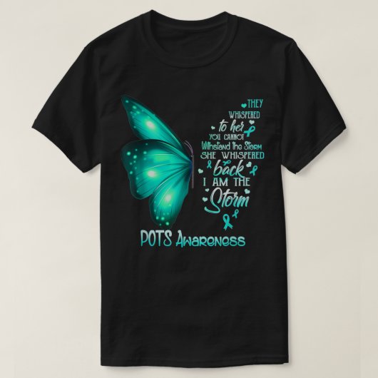 I am the storm POTS Awareness Butterfly  Tシャツ (デザイン正面)
