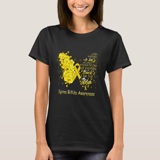 I Am The Storm Spina Bifida Awareness Butterfly Tシャツ (正面)