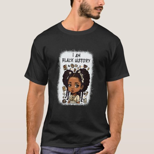 I Am The Strong African Queen girls Black History  Tシャツ (正面)