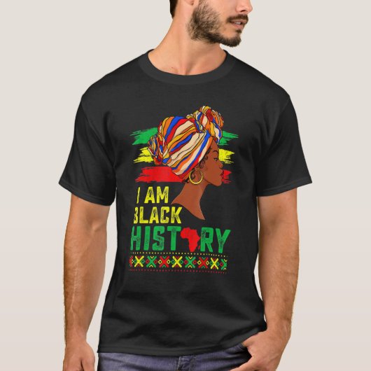 I Am The Strong African Queen Girls Black History  Tシャツ (正面)
