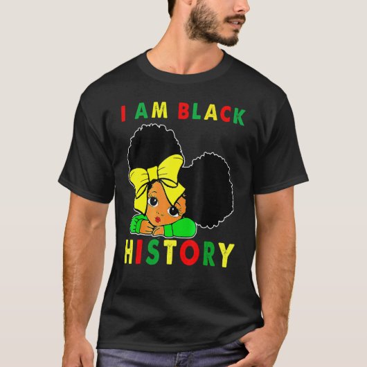 I Am The Strong African Queen Girls Black History  Tシャツ (正面)