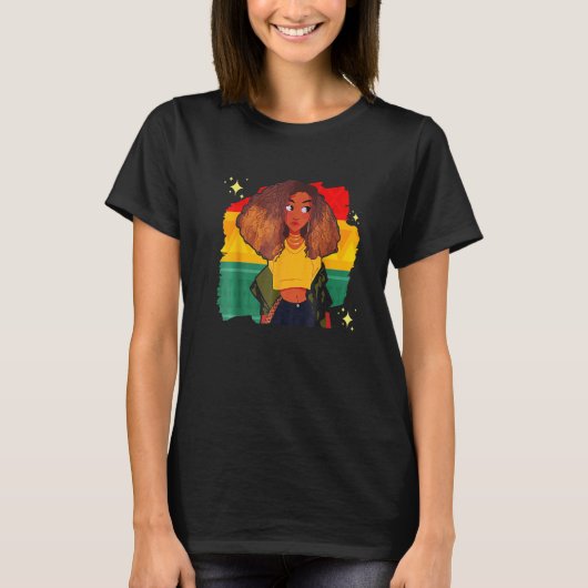 I Am The Strong African Queen Girls Black History  Tシャツ (正面)