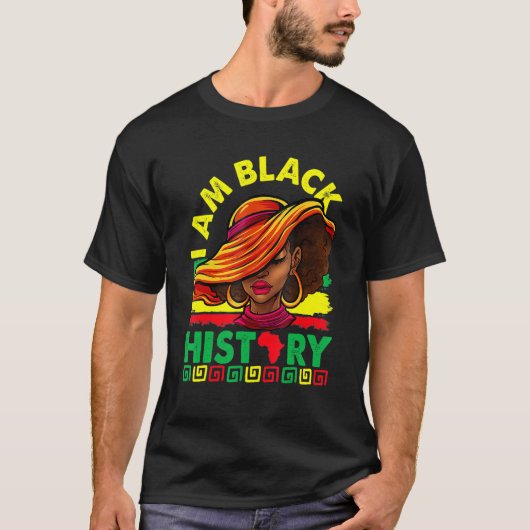 I Am The Strong African Queen Girls Black History  Tシャツ (正面)