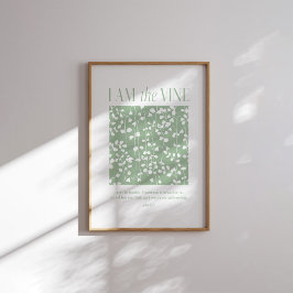 I Am the Vine Christian Poster John 15:5 Scripture ポスター