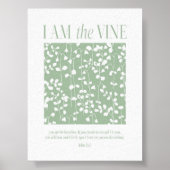 I Am the Vine Christian Poster John 15:5 Scripture ポスター (正面)