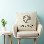 “I AM UNIQUE” シンプルデザイン クッション (椅子)