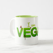 I am Vegan Golf Club Cover ツートーンマグカップ (正面左)