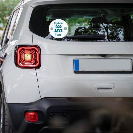 I Am Who God Says I Am Faith-based Inspirational  ラウンドシール