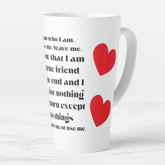 I Am Who I am collection. カフェラテマグ (右アングル)