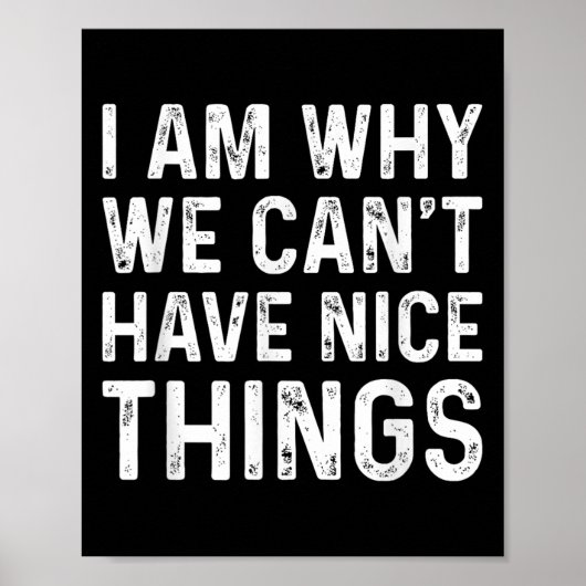 I Am Why We Can't Have Nice Things ポスター (正面)