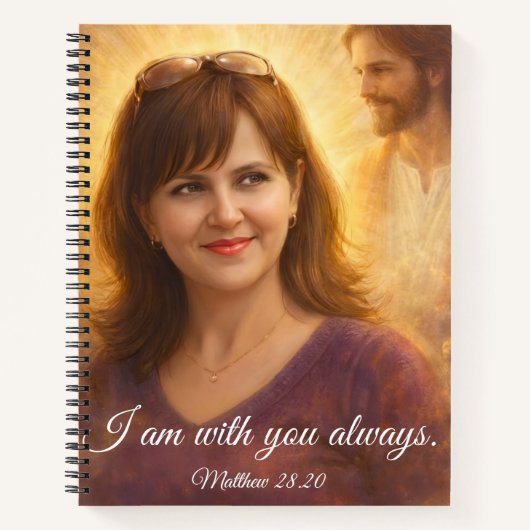 I Am With You Always Custom Photo Notebook  ノートブック (正面)