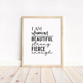 I am Woman - Boho Minimalist Motivational  ポスター