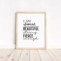 I am Woman - Boho Minimalist Motivational 