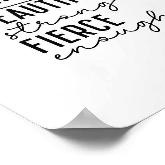 I am Woman - Boho Minimalist Motivational  ポスター (角)