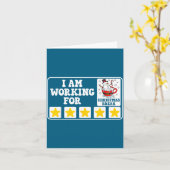 I Am Working For Christmas Break Funny Office Quot カード (黄色い花)