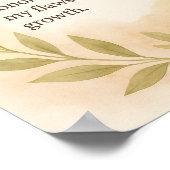 “I Am Worthy Just As I Am” – Sunflower Affirmation ポスター (角)