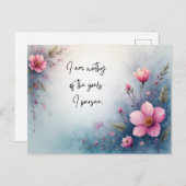 I Am Worthy of the Goals I Pursue Affirmation ポストカード (正面/裏面)