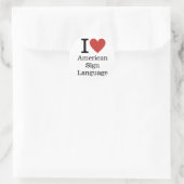 I❤️ American Sign Language for Students/Faculty ラウンドシール (バッグ)