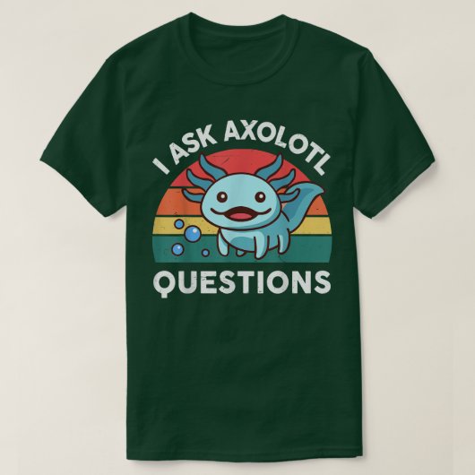 I Aolotlの頼質問かわいいAolotl Salamander Kid Tシャツ (デザイン正面)