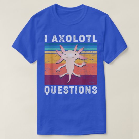 I Aolotl質問大人キッズティーンカワイオロトル Tシャツ (デザイン正面)