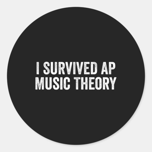 I Ap生き延び音楽おもしろい理論Ap Examination Qu ラウンドシール (正面)