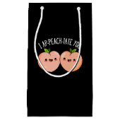 I Ap-peach-ciate YouピーチおもしろいプンダークBG スモールペーパーバッグ (正面)