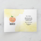 I apPEACHあなたがおもしろいサンキューカード桃かわいい カード (内部)