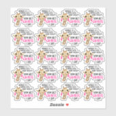 I Appreciate Your Order Cute Giraffe Pun Business シール (シート)