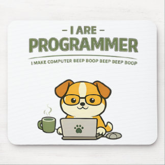 I Are Programmer Beep Boop Funny Mouse Pad マウスパッド