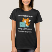 I are Programmer  Cat Gamer PC Video Games Tシャツ (正面)