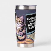 I are programmer, I make computer BEEP BOOP BEEP 保温保冷タンブラー (左面)