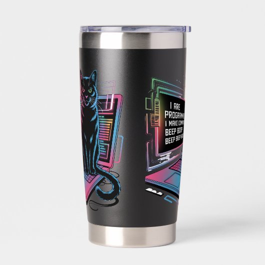 I are programmer, I make computer BEEP BOOP BEEP 保温保冷タンブラー (左面)