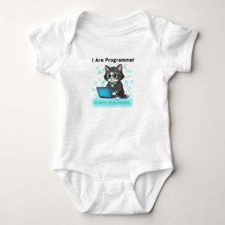 I Are Programmer Whimsical Cat Developer Graphic ベビーボディスーツ
