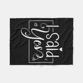 I Asked I Said Yes Engagement Reveal Announcement フリースブランケット (正面(横))