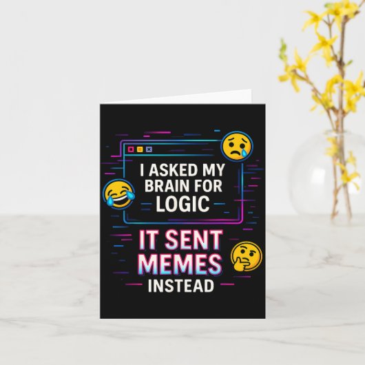 I Asked My Brain For Logic カード (黄色い花)