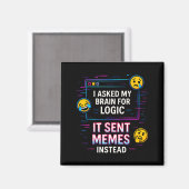 I Asked My Brain For Logic  マグネット (正面/裏面)