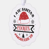  I Ate Santa's Cookies オーナメントカード (左)
