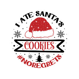  I Ate Santa's Cookies オーナメントカード
