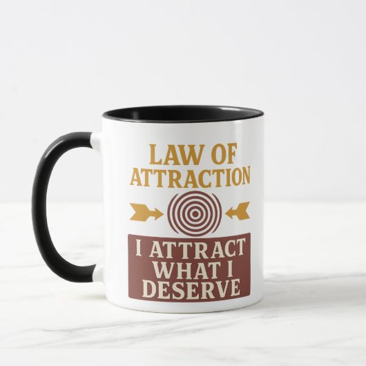 I Attract What I Deserve | Motivational Quote Mug マグカップ (左)