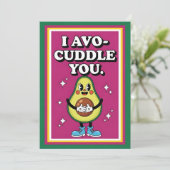 I Avo-Cuddle You cute avocado pun gift romantic サンキューカード (スタンド正面)
