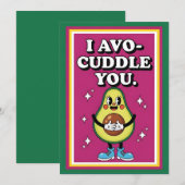 I Avo-Cuddle You cute avocado pun gift romantic サンキューカード (正面/裏面)