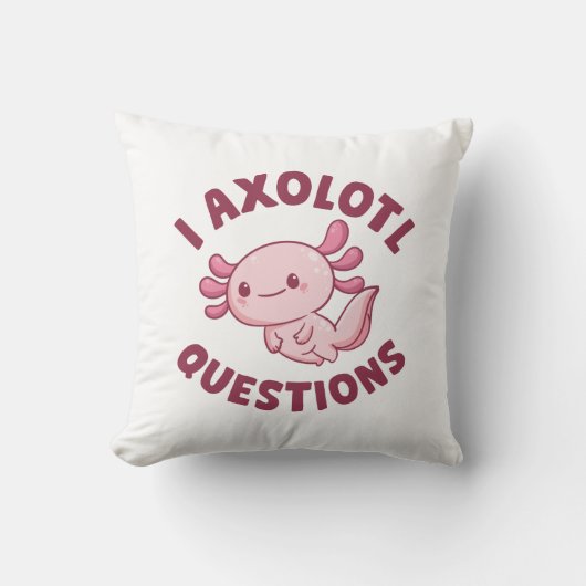 I Axolotlの質問 クッション (正面)