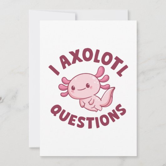 I Axolotlの質問 サンキューカード (正面)