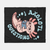 I Axolotlの質問 フリースブランケット (正面(横))