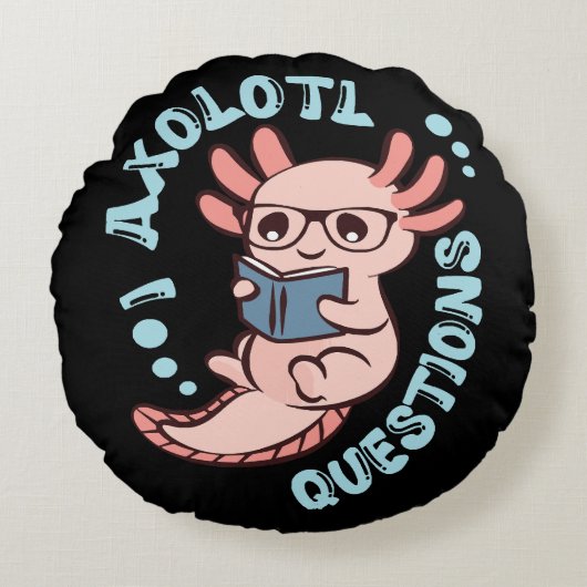 I Axolotlの質問 ラウンドクッション (正面)