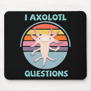 I Axolotl質問かわいいAnime Axolotl Gift Adul マウスパッド