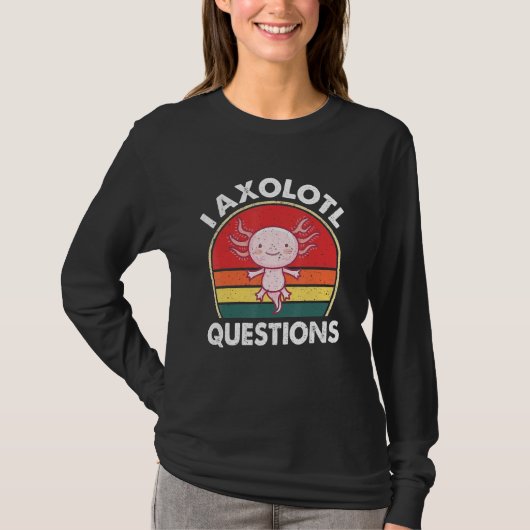 I Axolotl質問かわいいAxolotl Tシャツ (正面)