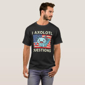 I Axolotl質問キッズ大人メキシコ歩くFis Tシャツ (正面フル)