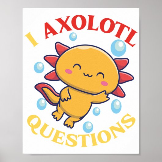I Axolotl質問クラシック ポスター (正面)